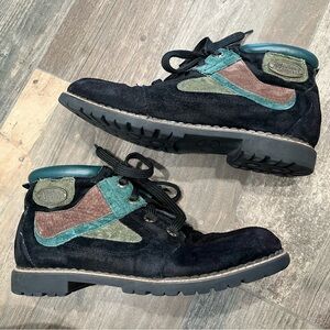 Weather Spirits Suede Leather Lagenlook Cottagecore Faux Fur Lined 8.5 Boot